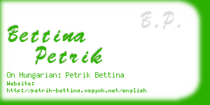 bettina petrik business card